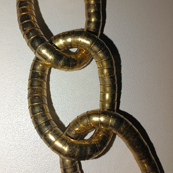 Iris Apfel & Bajalia Gold Toned Oval Link Long Statement Necklace - Picture 4 of 4